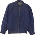 VINTAGE Mens Bomber Jacket UK 36 Small Blue Polyester Vintage Vintage and Second-Hand Vintage from Messina Hembry 