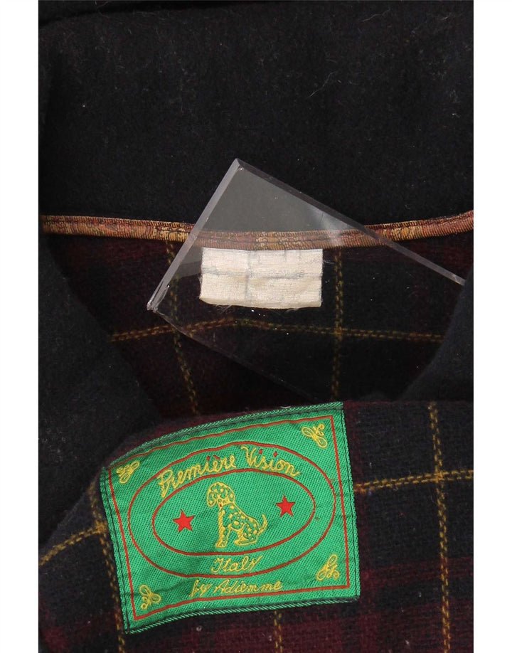 Vintage Mens Hooded Duffle Coat UK 40 Large Navy Blue