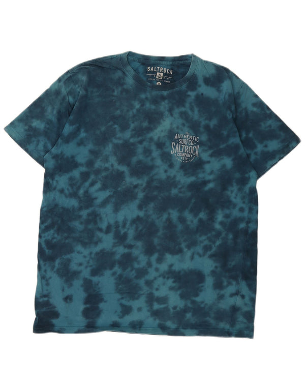 Saltrock T-Shirt Graphique Homme Bleu Moyen Tie Dye Coton