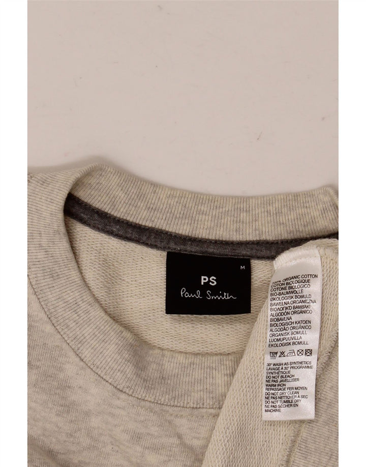 Paul Smith Mens Sweatshirt Jumper Medium Grey Flecked Cotton