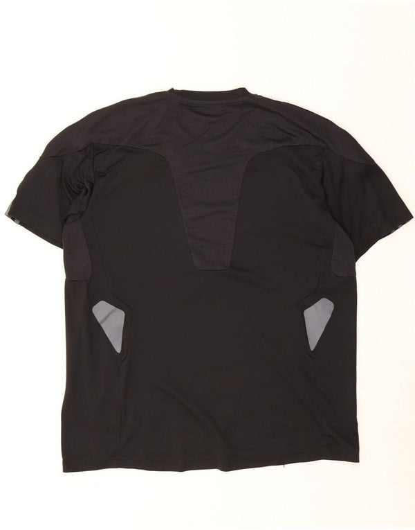 Adidas Herren Climalite T-Shirt Top XL Schwarz Colourblock Polyester