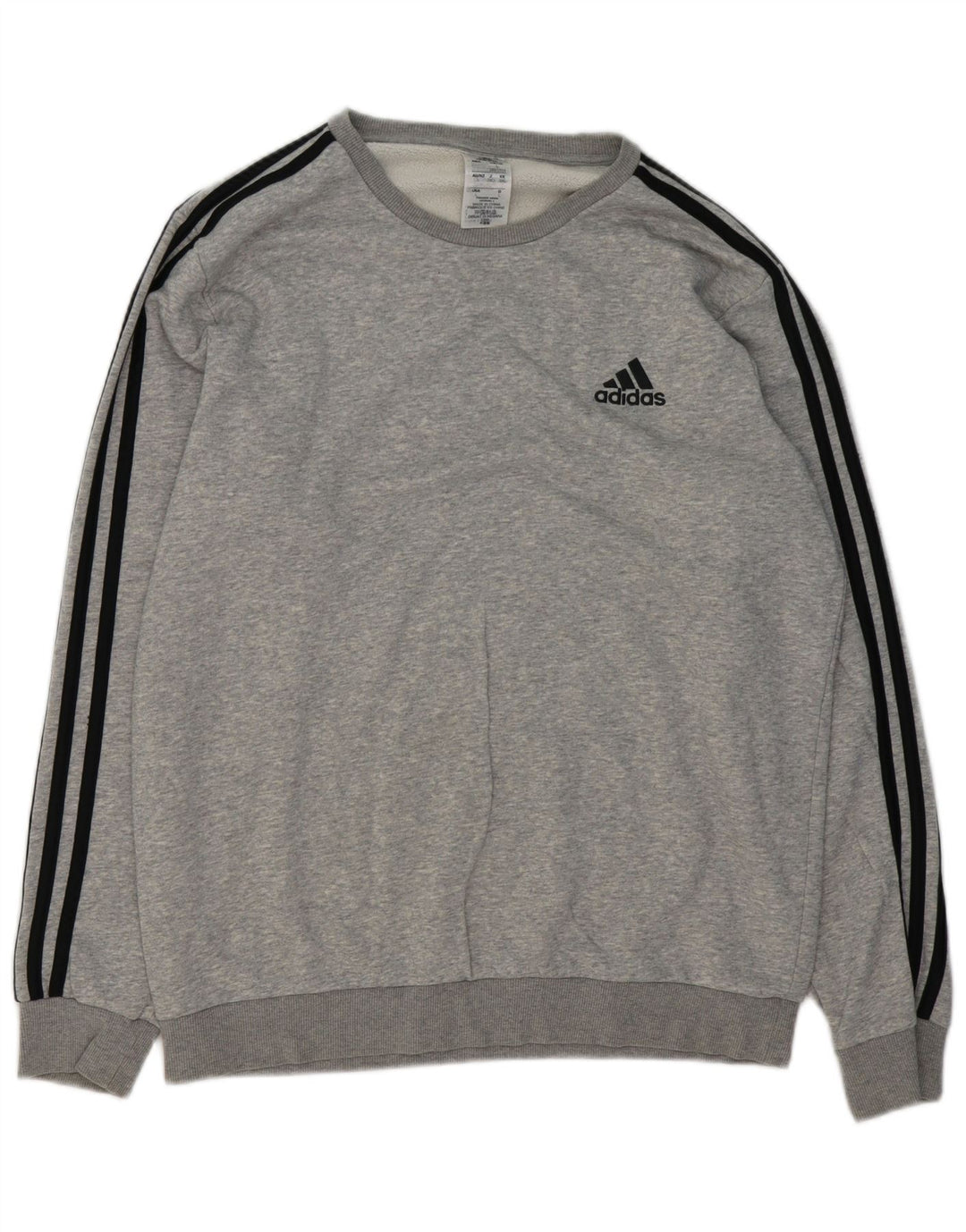 Adidas Sweat-shirt pour homme en coton moucheté Gris Large
