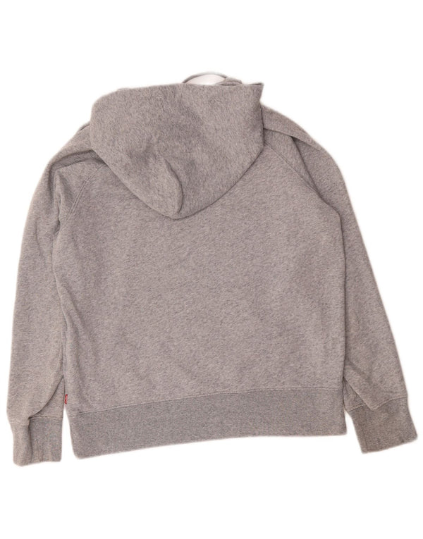 Męski sweter z kapturem i grafiką Levi's XS Szary, nakrapiany bawełniany