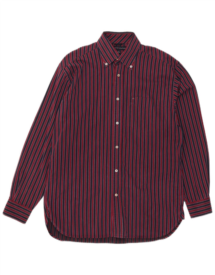 Tommy Hilfiger Chemise Homme Petit Coton Rayé Rouge