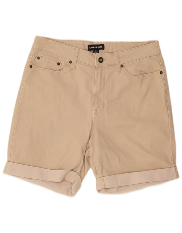 Dkny Damen Freizeitshorts US 10 Large W32 Beige Baumwolle