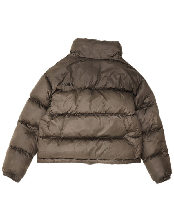 Puma Womens Graphic Padded Jacket UK 14 Medium Grey Polyester