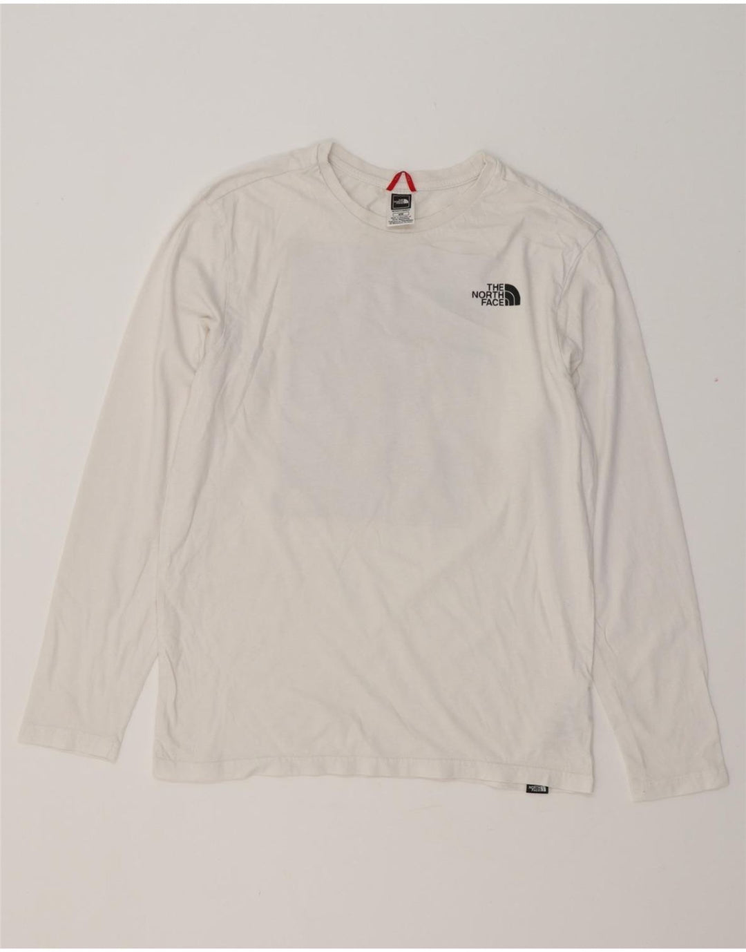 THE NORTH FACE Mens Graphic Top Long Sleeve Medium White Cotton