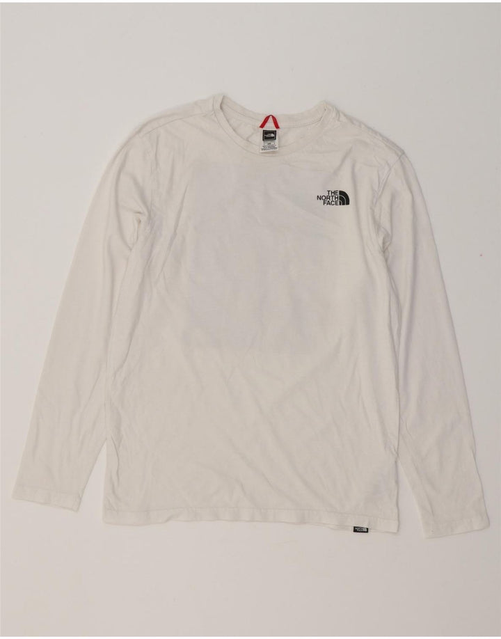 THE NORTH FACE Mens Graphic Top Long Sleeve Medium White Cotton