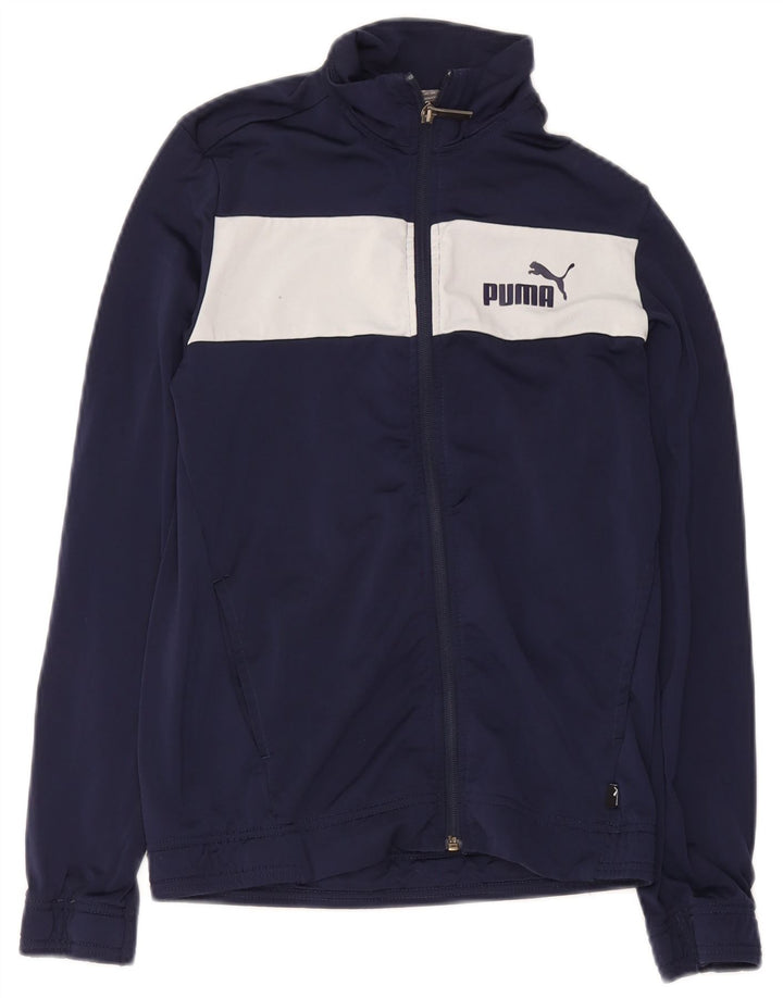 Puma Boys αθλητική φόρμα Top μπουφάν 13-14 ετών Navy Blue Colorblock Πολυεστέρας