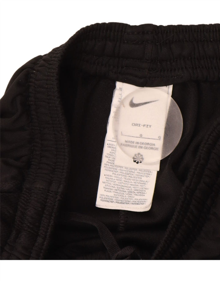 Pantaloni da tuta NIKE Dri Fit da donna UK 14 Large Nero Poliestere