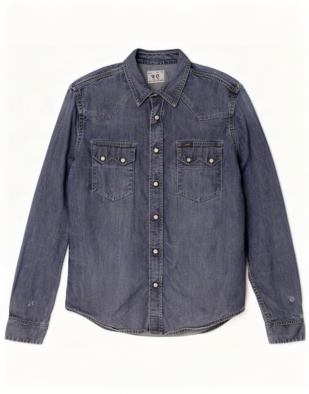 Lee Chemise en Jean Homme Bleu Moyen Coton