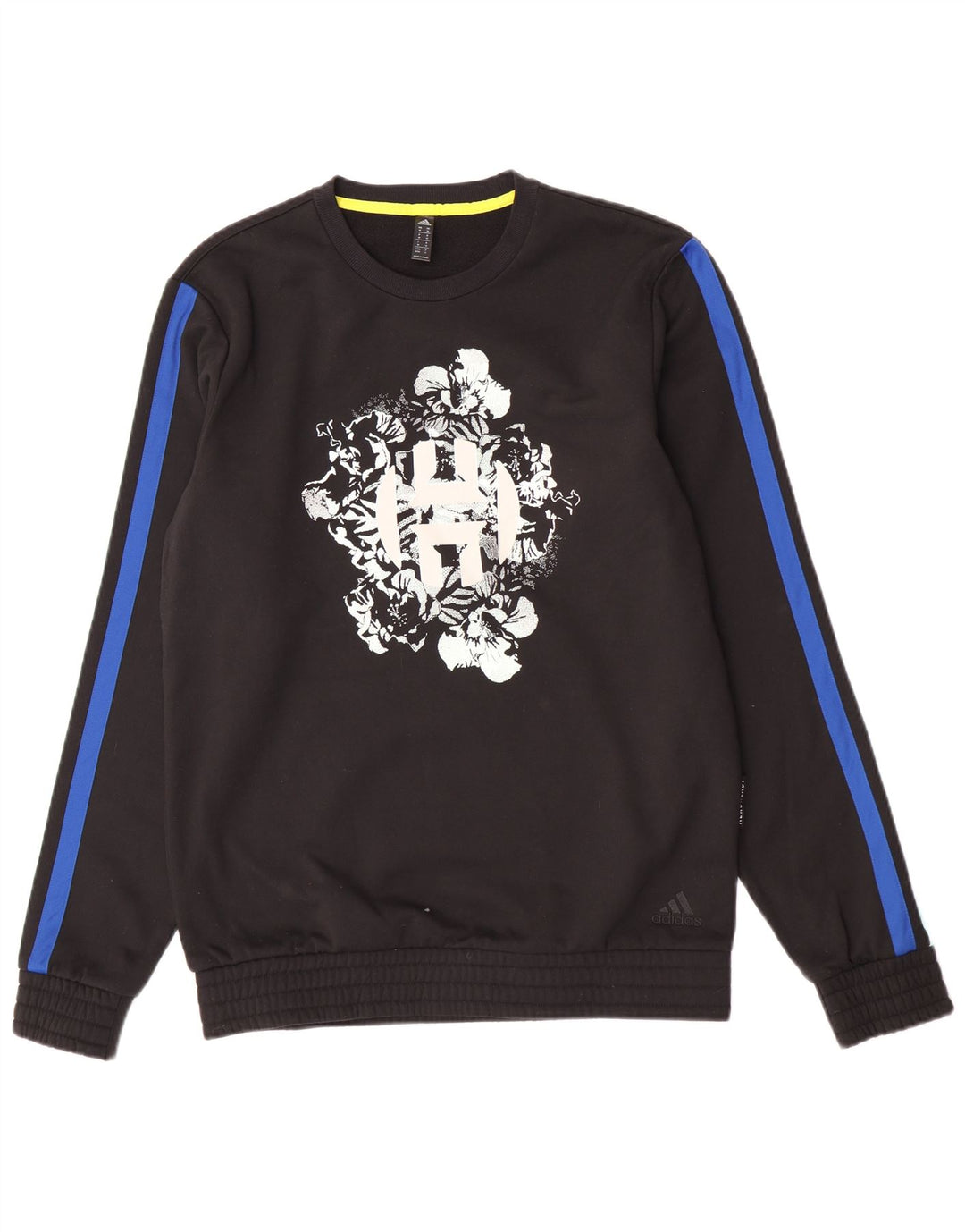 Adidas Mens Graphic Sweatshirt Jumper Medium Black Colourblock Polyester