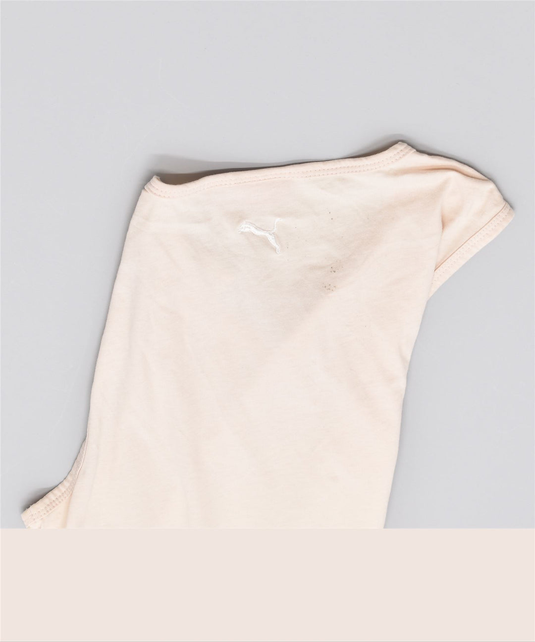 PUMA Womens Graphic Vest Top UK 10 Small Off White Cotton