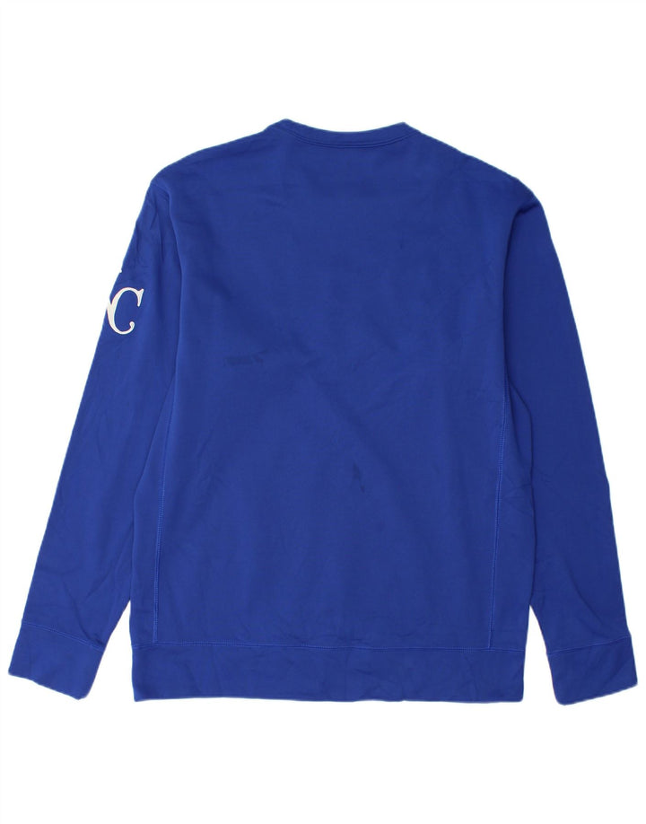 Felpa grafica Nike Therma-Fit da uomo, maglione, poliestere blu medio