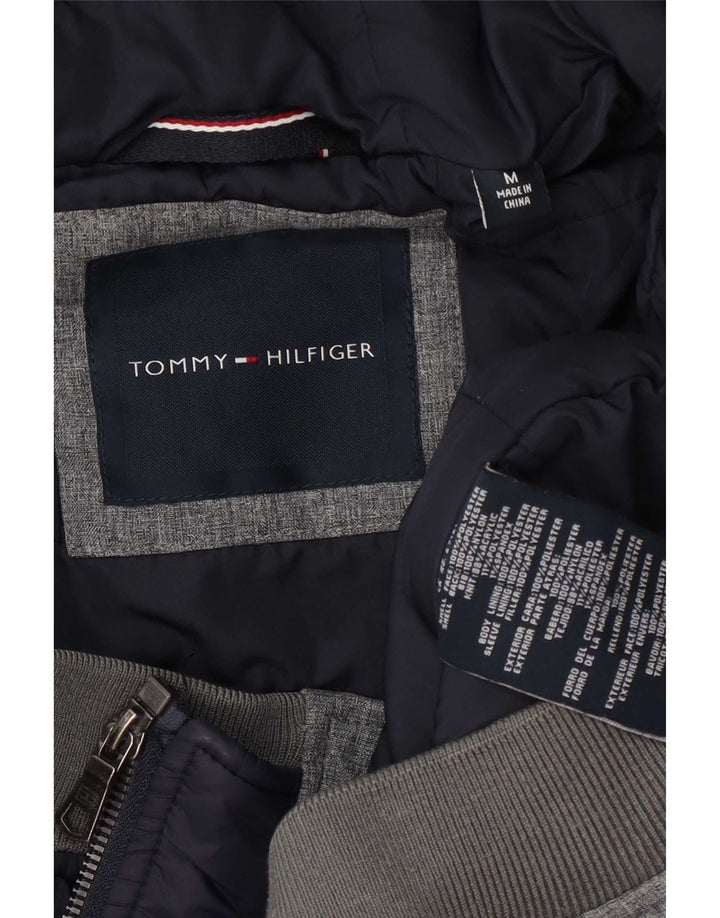 Tommy Hilfiger Mens Zip Hoodie Sweater Medium Grey Polyester
