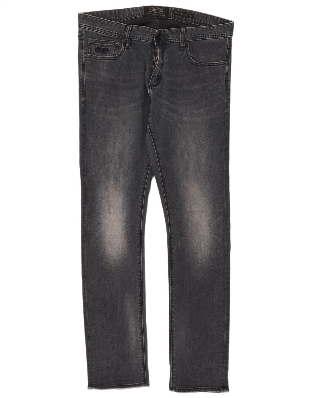 Superdry Mens Corporal Slim Jeans W34 L32 Navy Blue Cotton