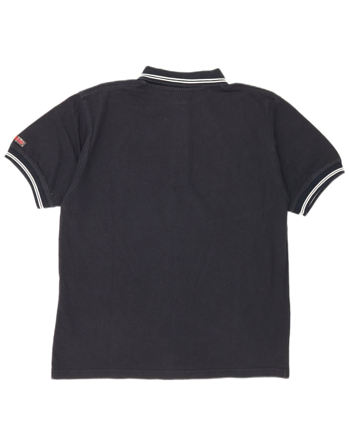 Slam herre poloshirt Stor marineblå bomuld