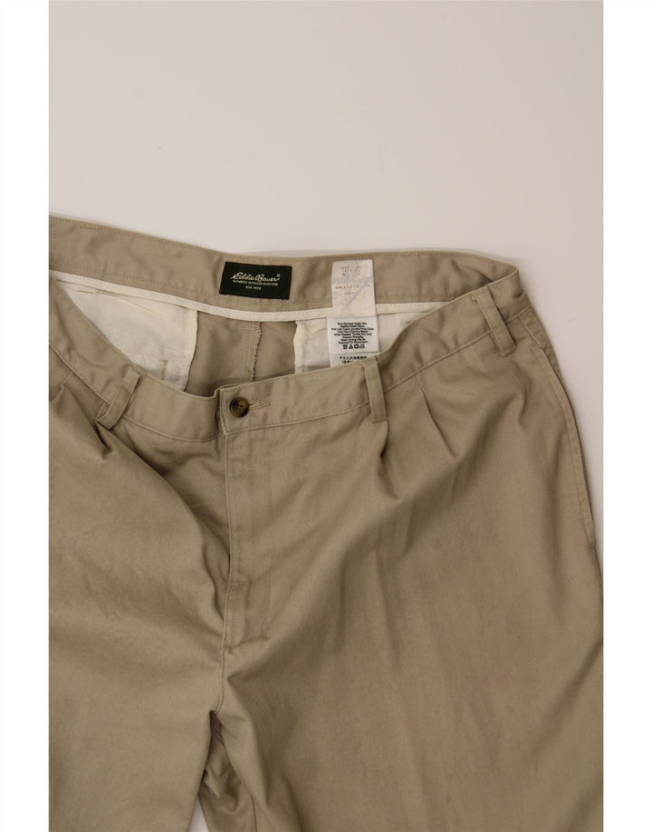 EDDIE BAUER Mens Pegged Chino Trousers W38 L33 Beige Cotton Vintage Eddie Bauer and Second-Hand Eddie Bauer from Messina Hembry 