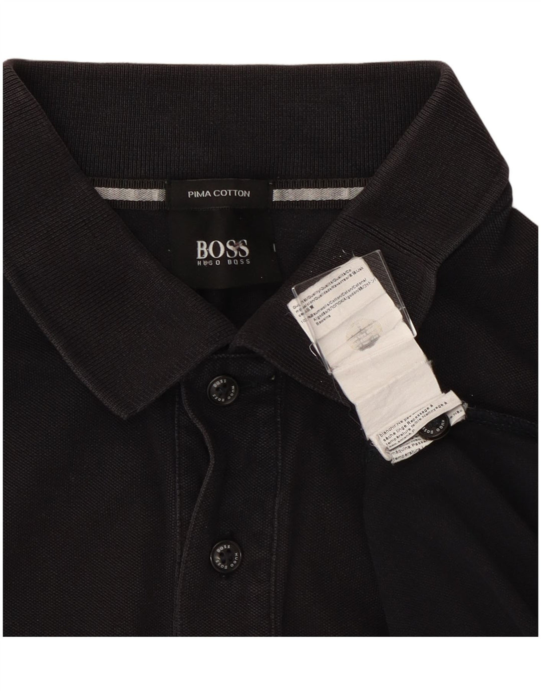 Hugo Boss Herren Poloshirt Mittelschwarze Baumwolle