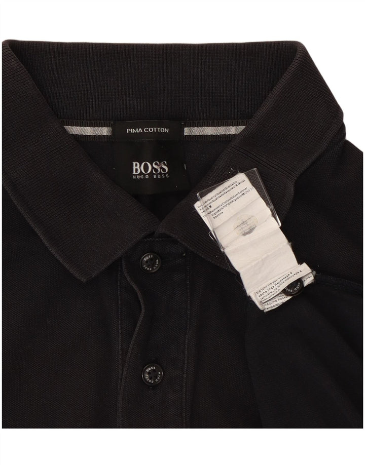 Hugo Boss Herren Poloshirt Mittelschwarze Baumwolle
