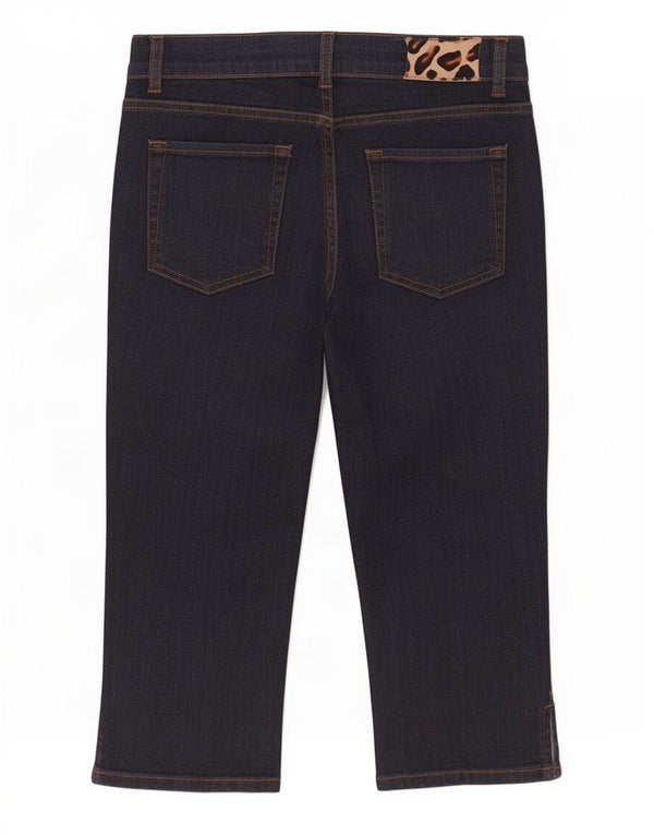 Zara Dame Capri Jeans EU 36 XS W26 L19 Marineblå Bomuld