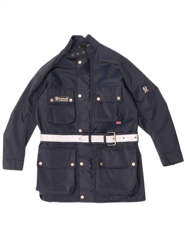 Belstaff Boys Motorstyle Racer Jacket 9-10 Years Navy Blue Nylon