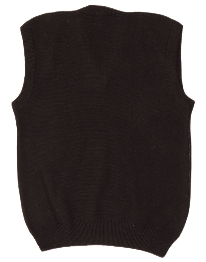 Vintage Herre Vest Tank Top Lille Sort Argyle/Diamond
