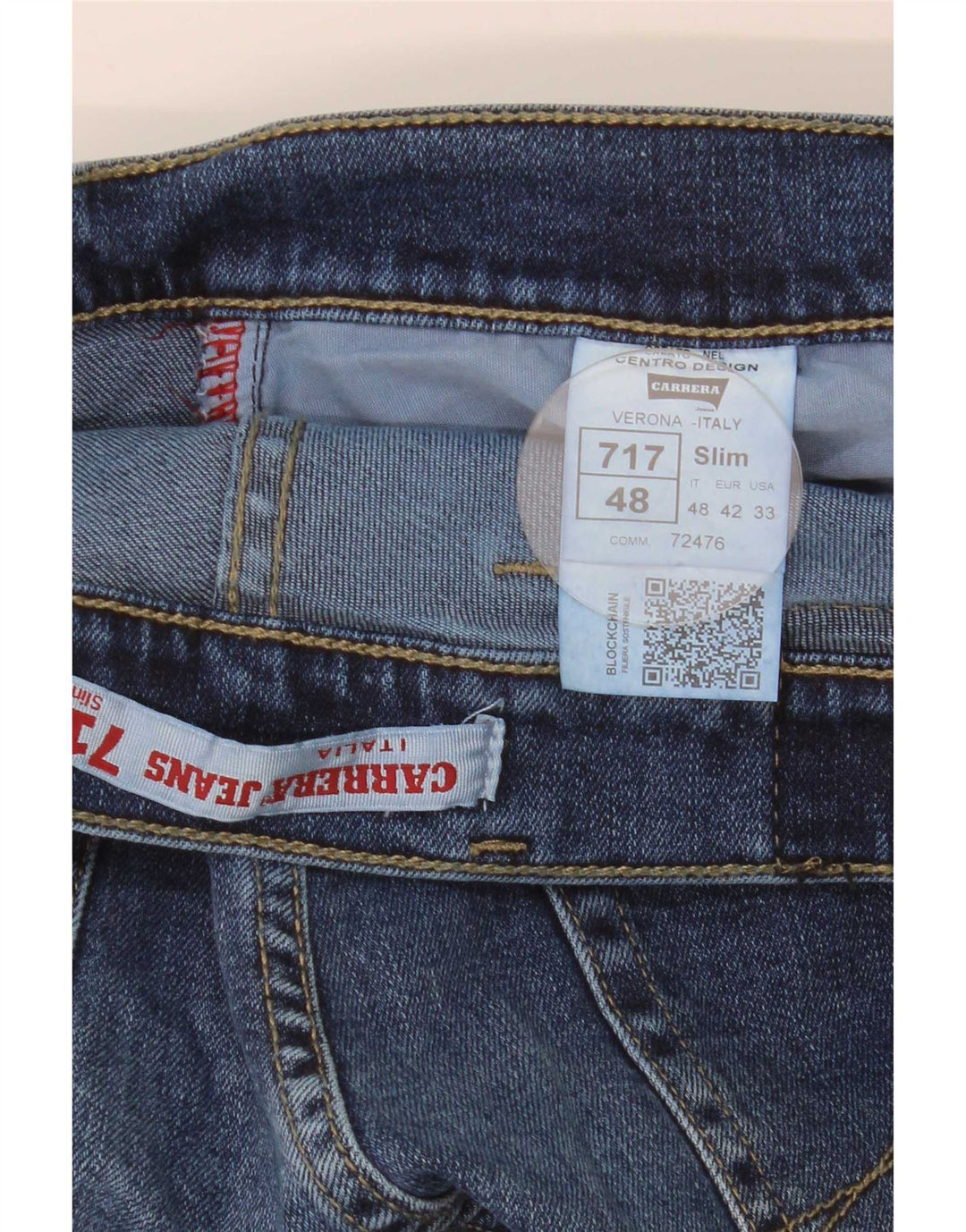 Carrera Herren 717 Slim Jeans IT 48 Medium W33 L32 Blaue Baumwolle