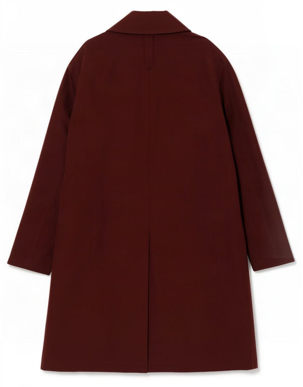 Zara Mens Overcoat UK 42 XL Burgundy Cotton