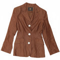 Giacca blazer vintage da donna a 3 bottoni UK 10 piccola marrone