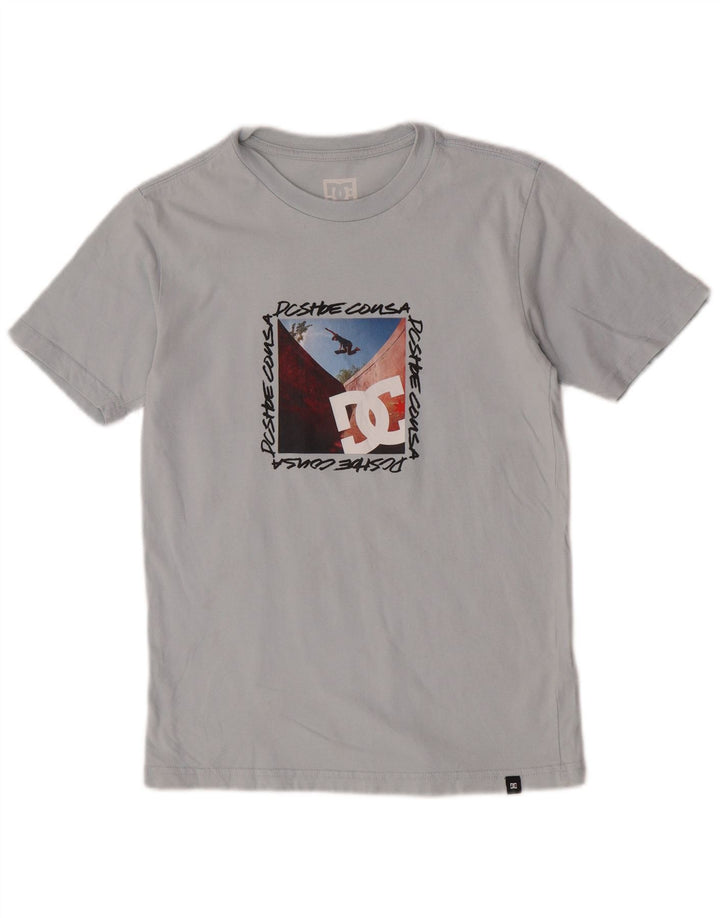 DC Boys Graphic T-Shirt Top 13-14 Years Large Grey Cotton