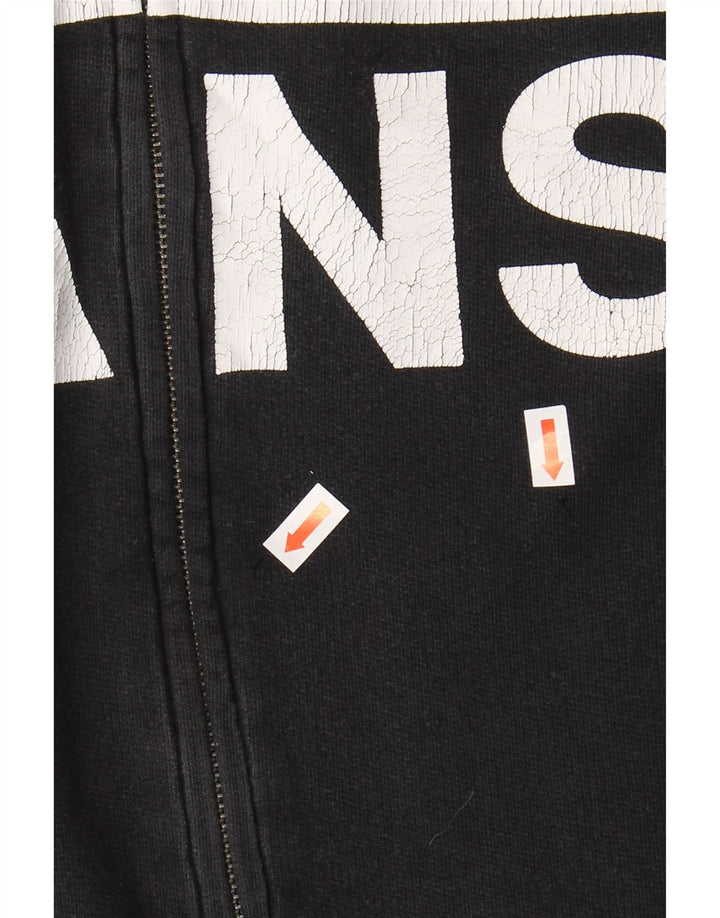 Suéter VANS masculino com capuz e zíper gráfico XS preto algodão
