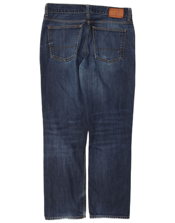 Blugi drepți pentru bărbați Tommy Hilfiger W32 L30 bumbac bleumarin