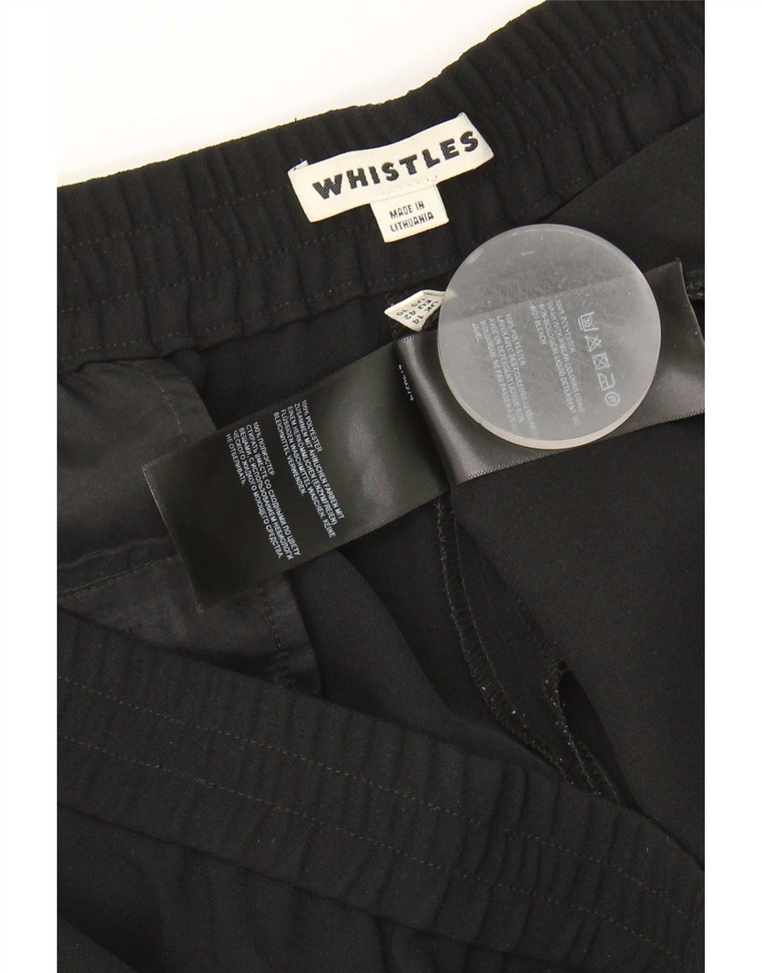 Whistles Womens Capri Trousers UK 14 Large W34 L22 Black Polyester