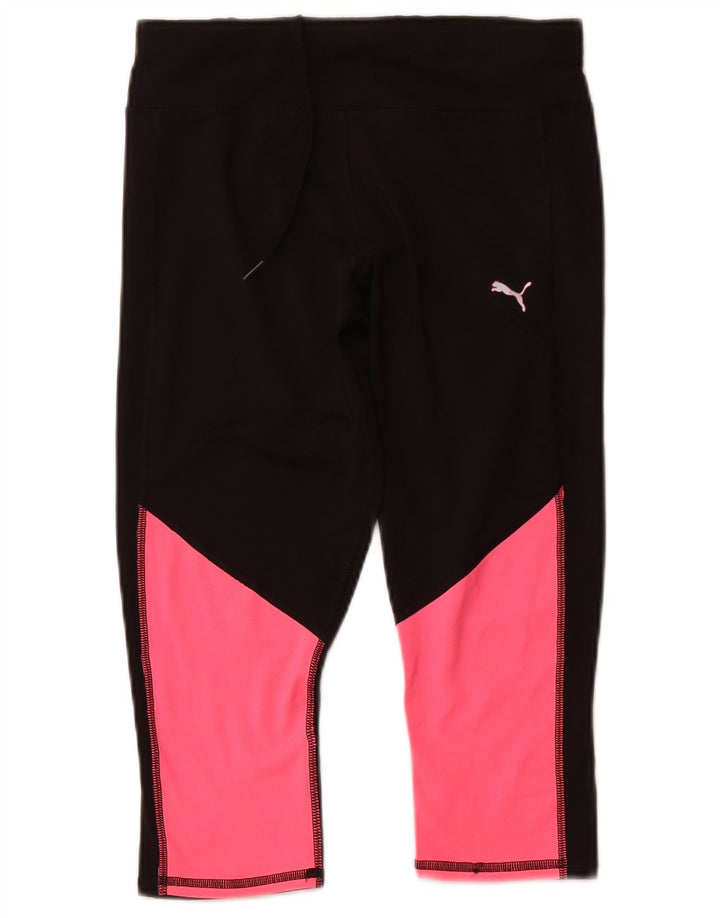 Puma Γυναικεία Κάπρι Κολάν UK 12 Medium Black Colourblock Polyester