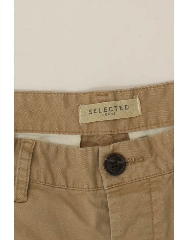 SELECTED Womens Slim Cargo Trousers W30 L27 Beige Vintage Selected and Second-Hand Selected from Messina Hembry 