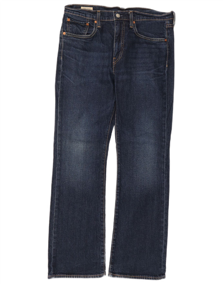 Levi's Uomo 527 Bootcut Jeans W32 L30 Blu Navy Cotone