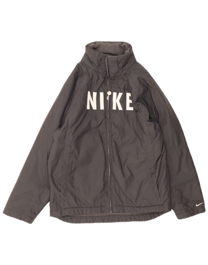 Nike Girls Graphic Windbreaker Jacket 12-13 Years Large Grå Polyester