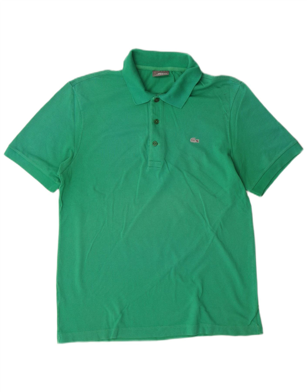LACOSTE Mens Polo Shirt Size 5 Large Green Cotton