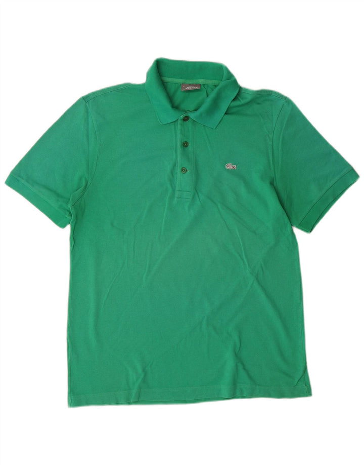 LACOSTE Mens Polo Shirt Size 5 Large Green Cotton