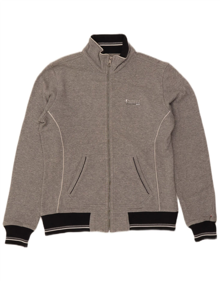 Champion Womens Heritage Fit Tracksuit Top Jacket UK 16 Large Grey