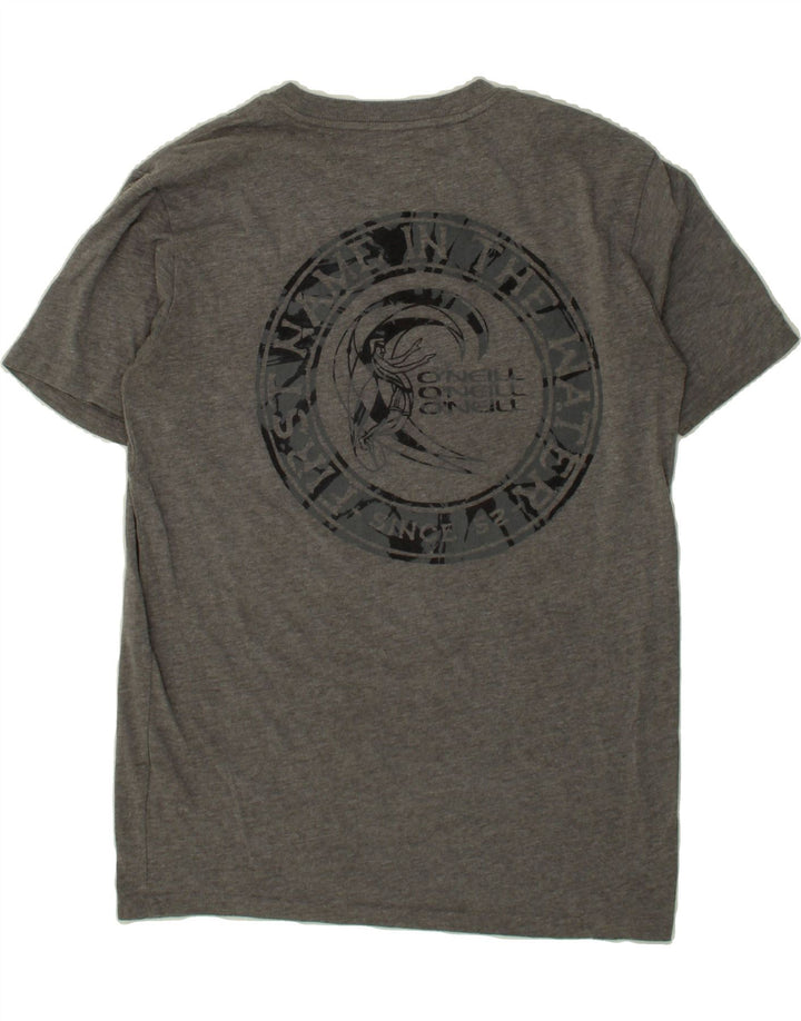 O'NEILL Mens Standard Fit Graphic T-Shirt Top Small Grey Flecked Polyester Vintage O'Neill and Second-Hand O'Neill from Messina Hembry 