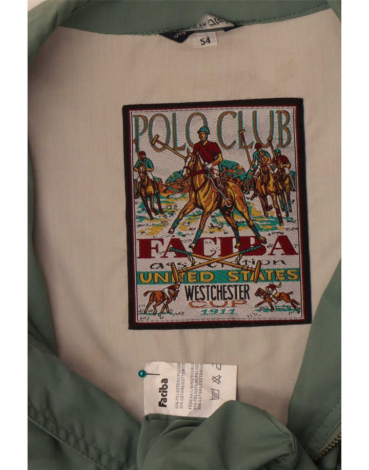 Faciba Mens Utility Jacket IT 54 2XL Green Polyester