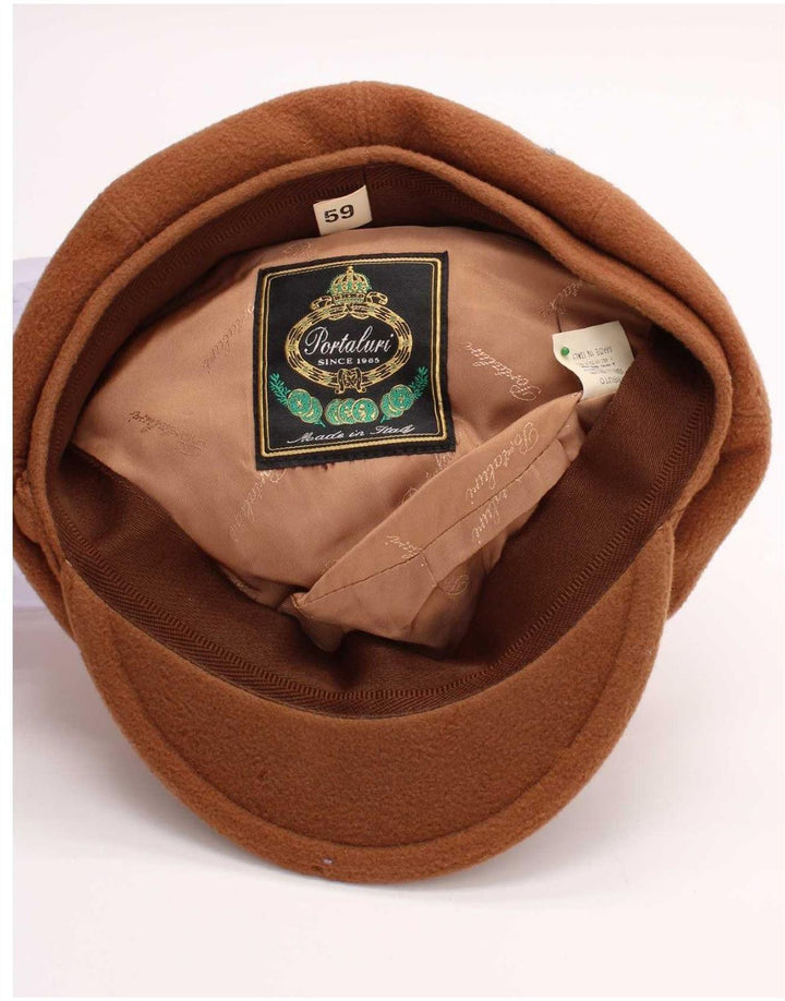 Portaluri Gorra Plana Hombre Grande Lana Beige Clásica