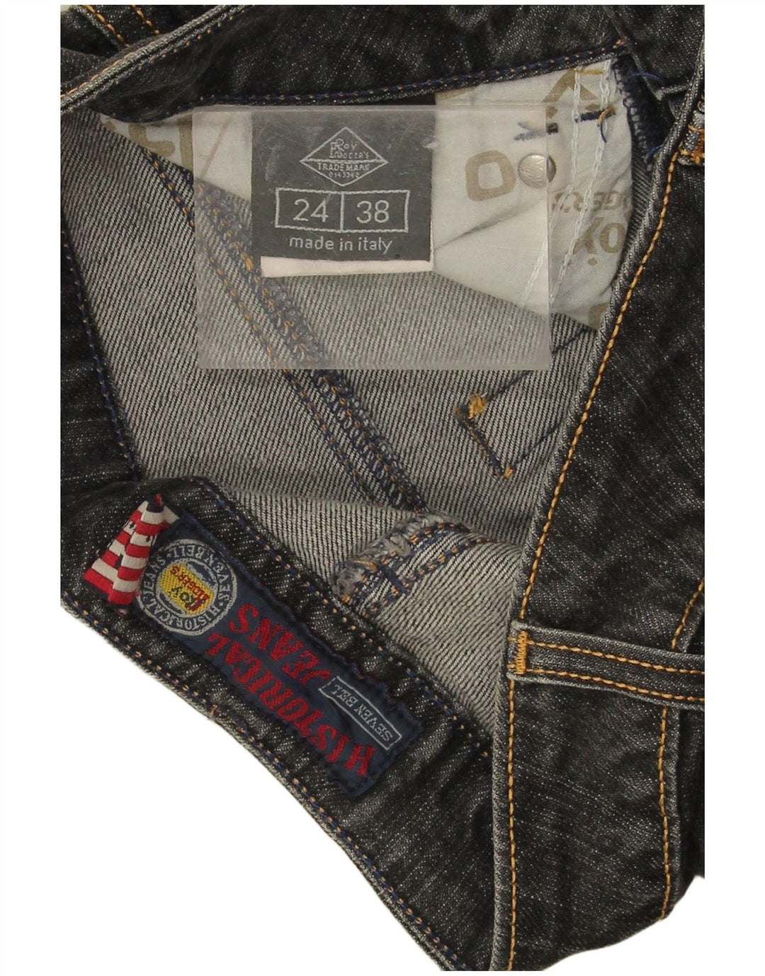 Roy Rogers Womens Straight Jeans W24 L29 Navy Blue Cotton