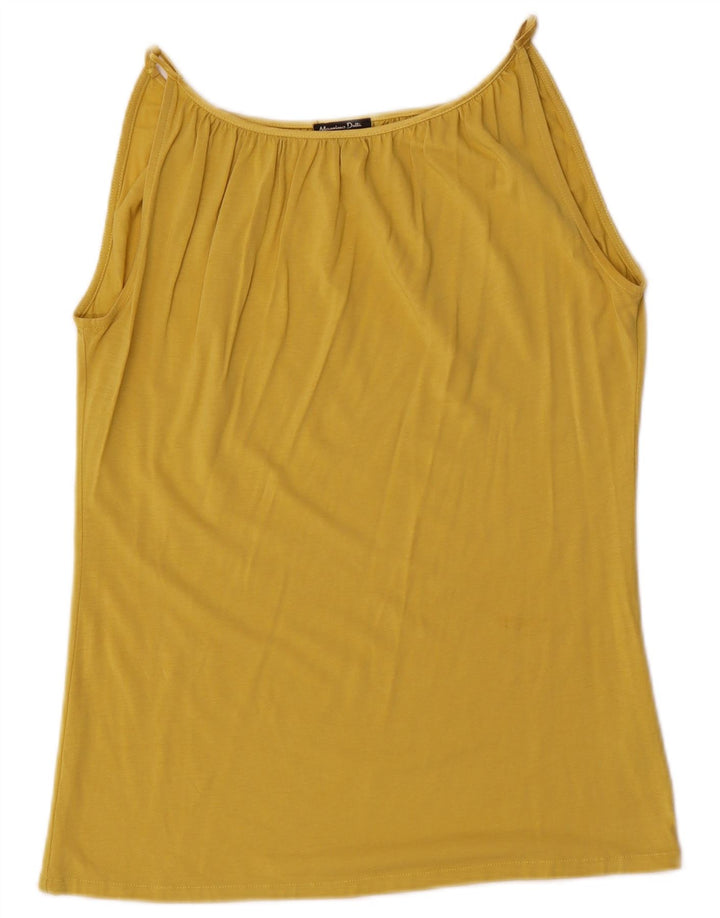 Massimo Dutti Damen Cami Top UK 14 Mittelgelbes Lyocell