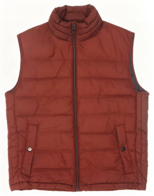 Zara Mens Padded Gilet UK 40 Large Brown