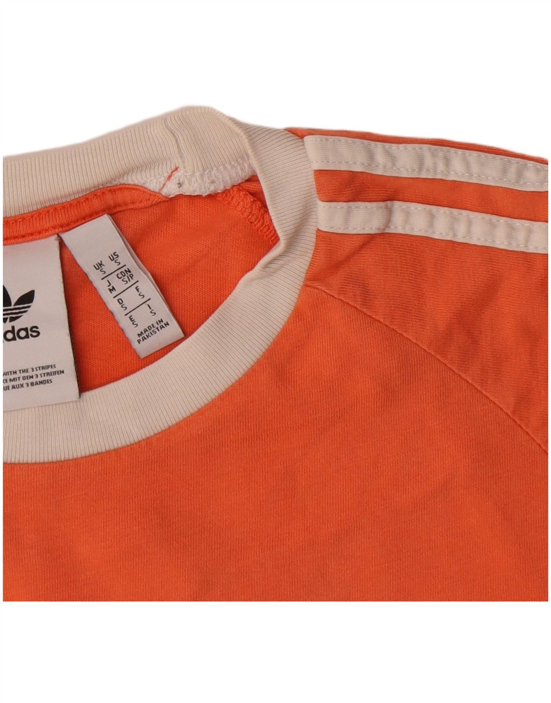 Adidas Mens T-Shirt Top Small Orange Cotton