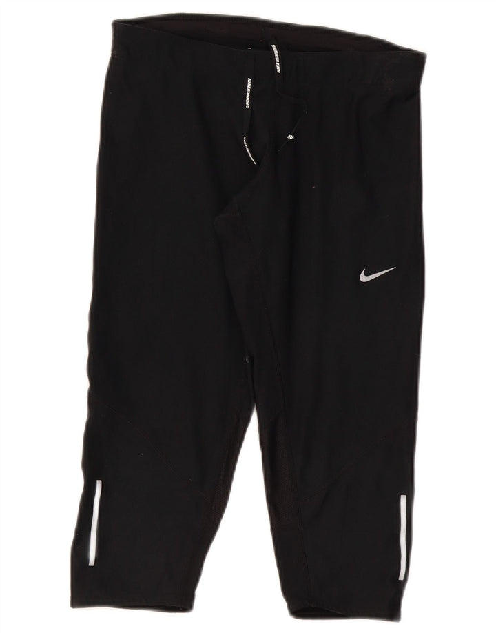 Nike Damen Dri Fit Capri-Leggings, Größe S, Größe S, Schwarz, Polyester