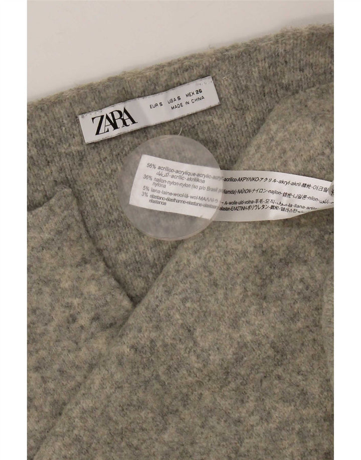 Conjunto feminino Zara de malha oversized de 2 peças UK 10 pequeno cinza acrílico